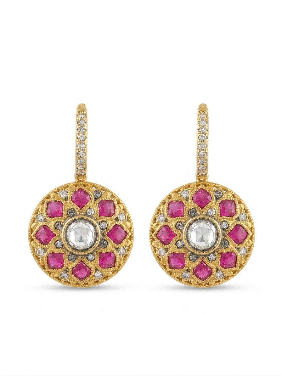 Ruby Mandala Drops