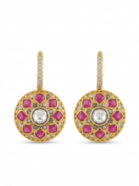 Ruby Mandala Drops