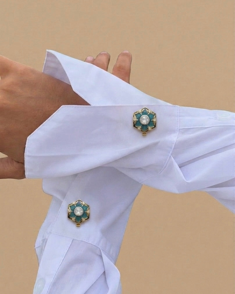 Noir 925 Silver- Shirt Button
