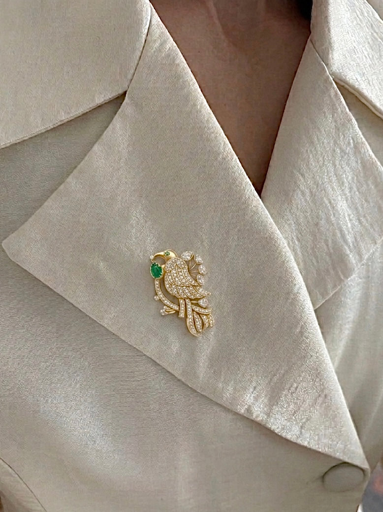 Noor - 925 Silver Brooch