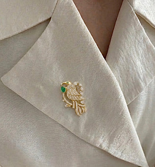 Noor - 925 Silver Brooch