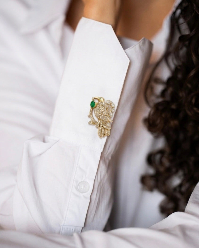 Noor - 925 Silver Brooch