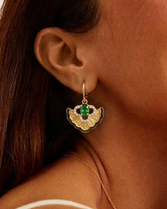 The Emerald Bloom Earrings