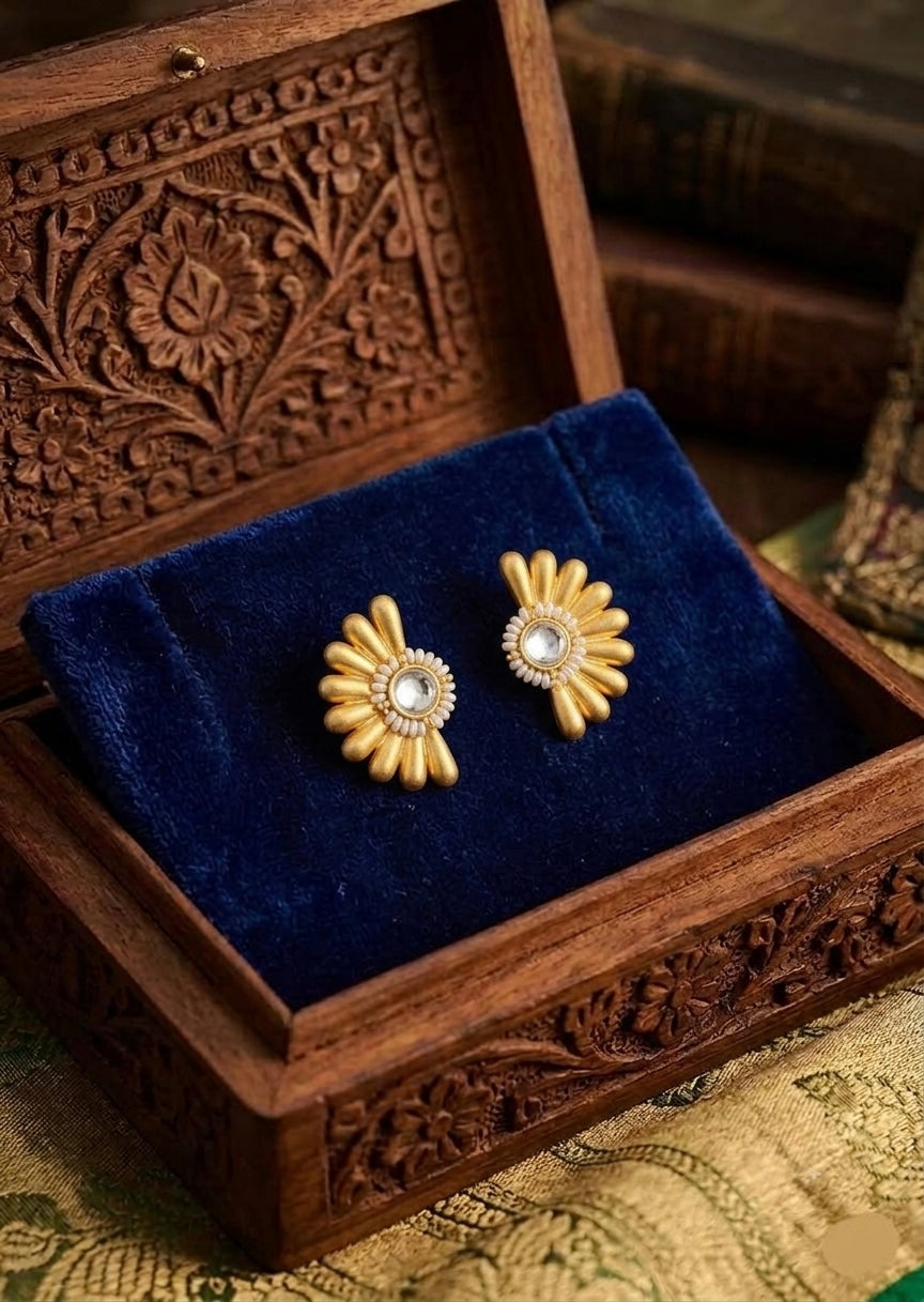 Pearl Sunburst Earrings