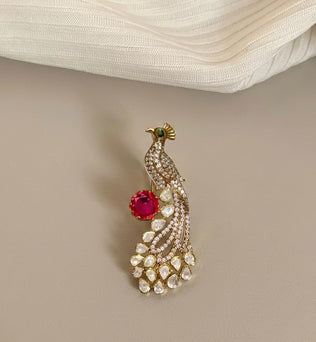 Mayur- 925 Silver Brooch