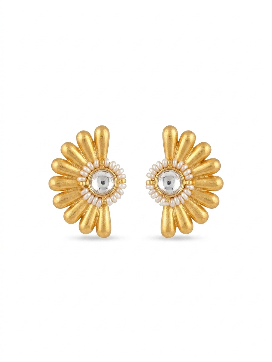 Pearl Sunburst Earrings