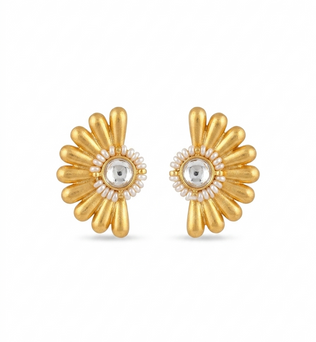 Pearl Sunburst Earrings