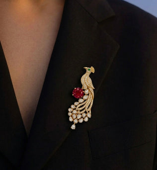 Mayur- 925 Silver Brooch