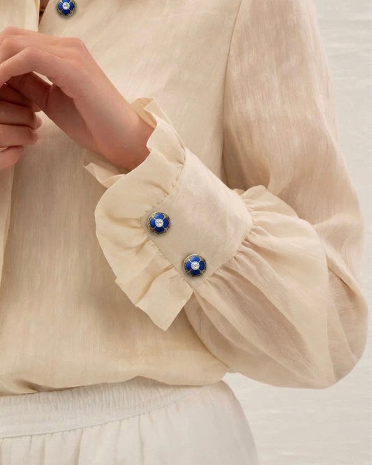 Nayra 925 Silver- Shirt Button