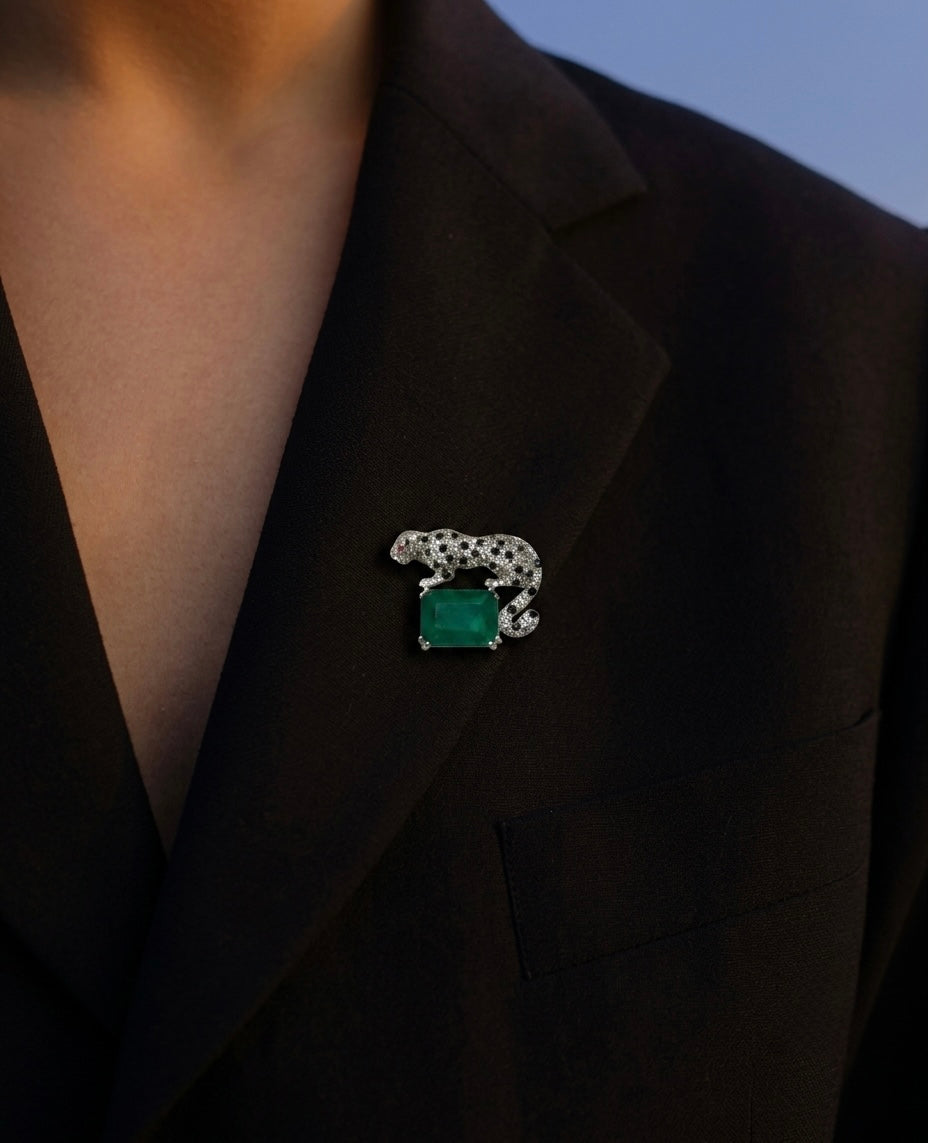 Leopardé 925 Silver Brooch