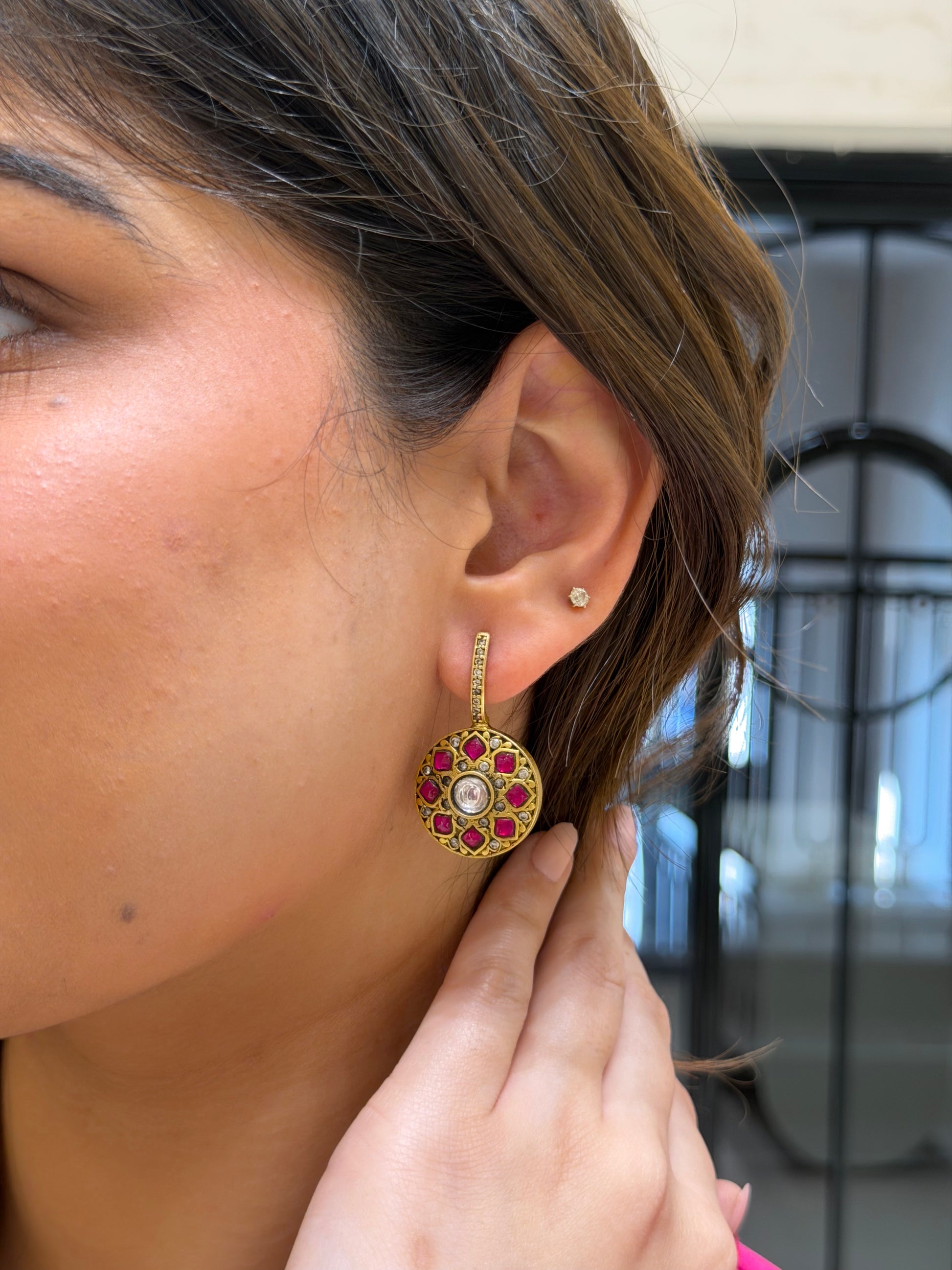 Ruby Mandala Drops