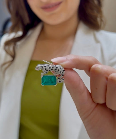 Leopardé 925 Silver Brooch