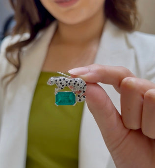 Leopardé 925 Silver Brooch