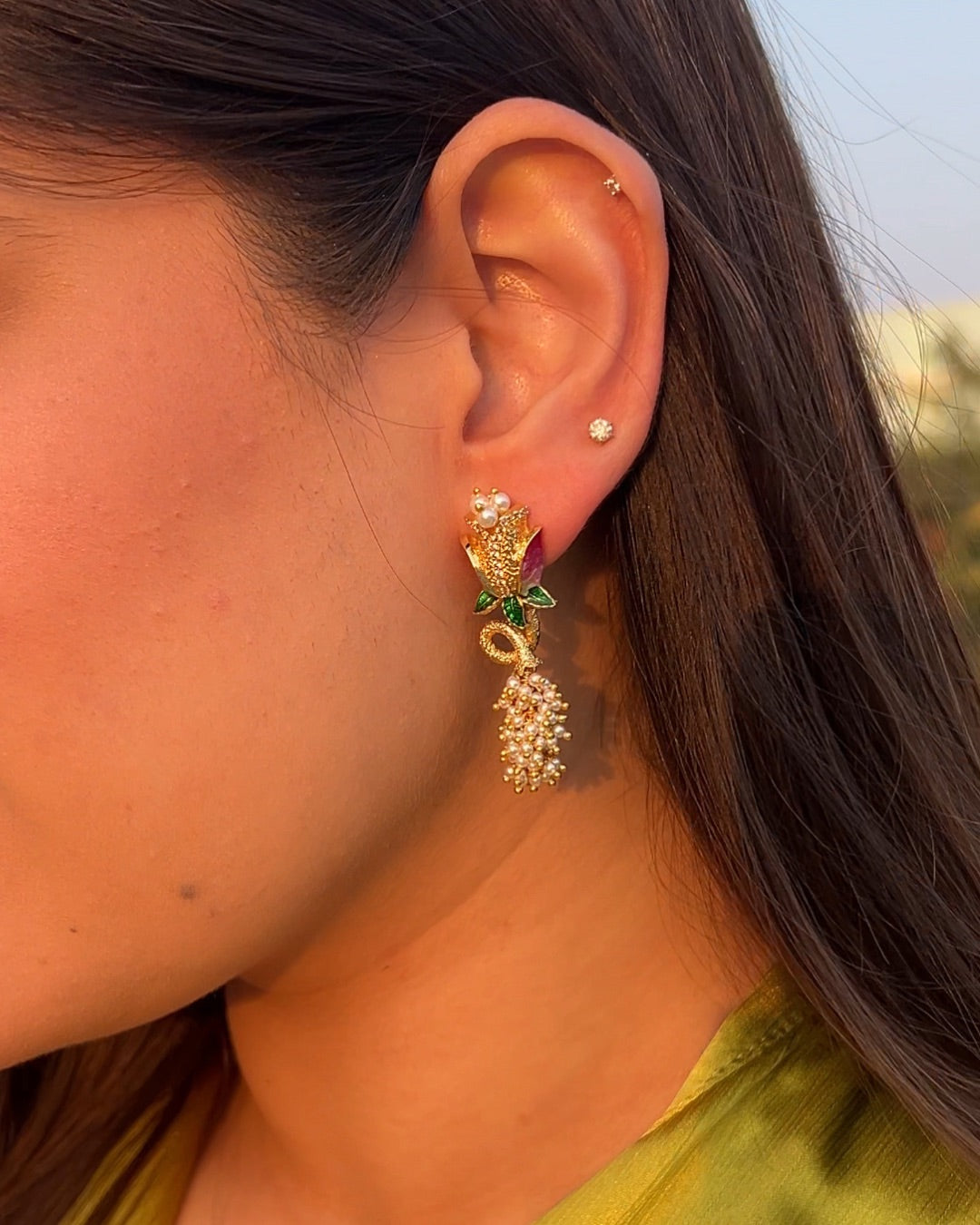 The Petal Plume Earrings