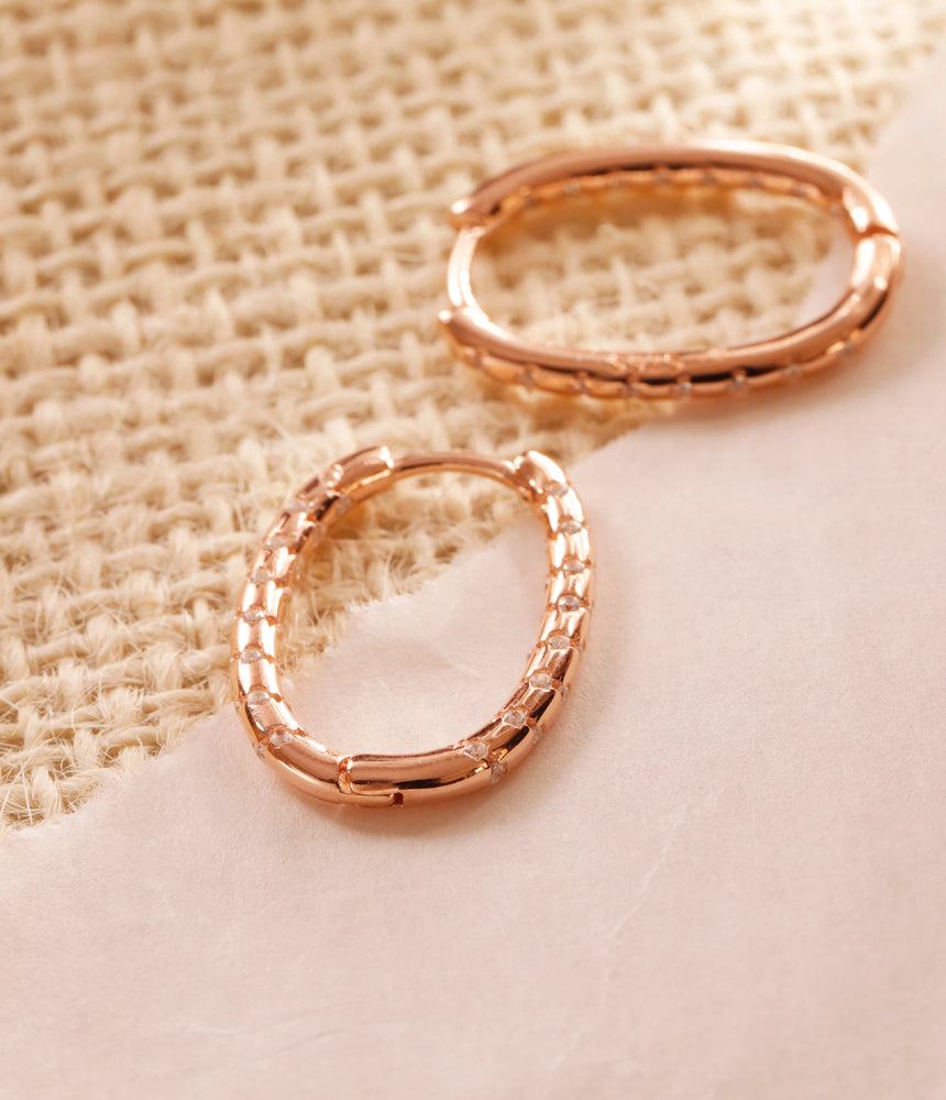 Oval Shine Hoops