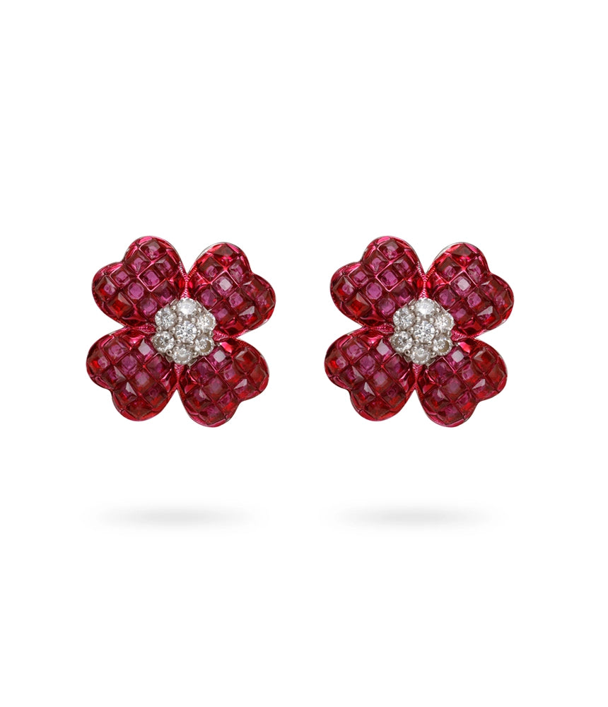 Enchanté Fushia Studs