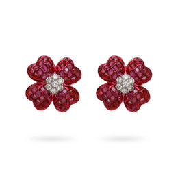 Enchanté Fushia Studs