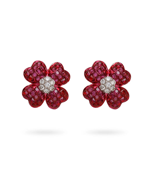 Enchanté Fushia Studs